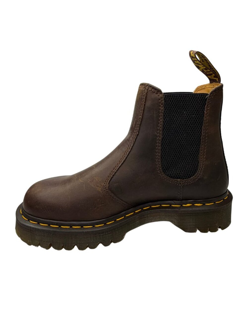 DR. MARTENS NWOB 2976 Bex Crazy Horse Leather Chelsea Boots Brown Size 7M - Picture 6 of 11